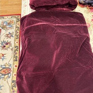 Plush Burgundy Velvet duvet cover and sham, twin size